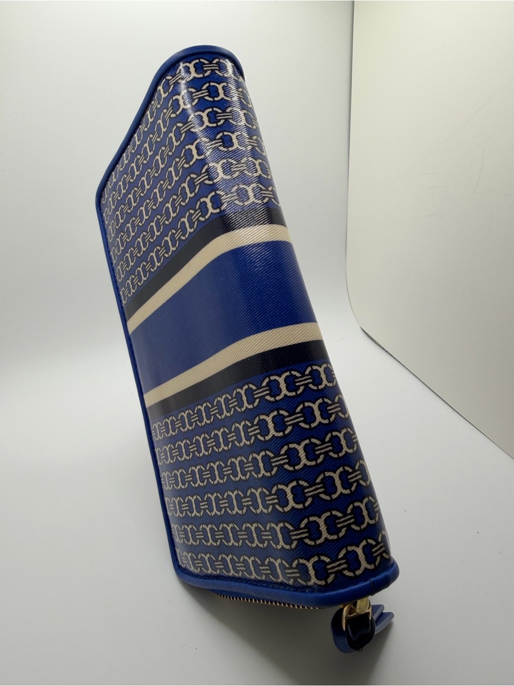 Tory Burch Gemini Link Coated Canvas Tote Bag & Matching Zip Wallet Set - Blue - Picture 5 of 16